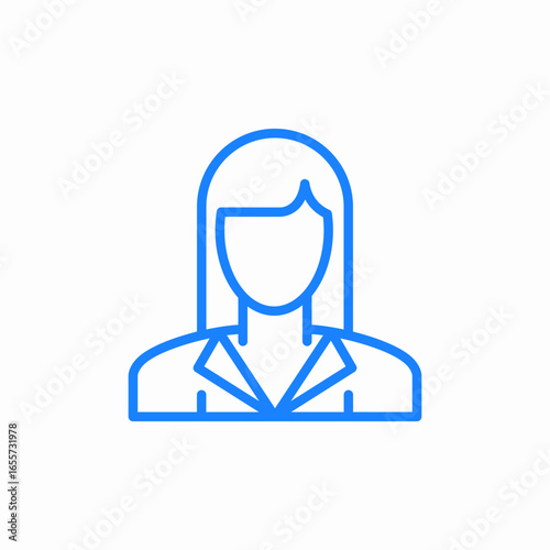 female user avatar icon sign vector