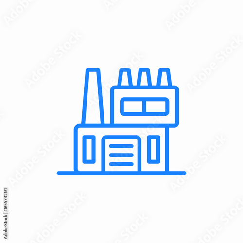 industrial plant complex icon sign vector