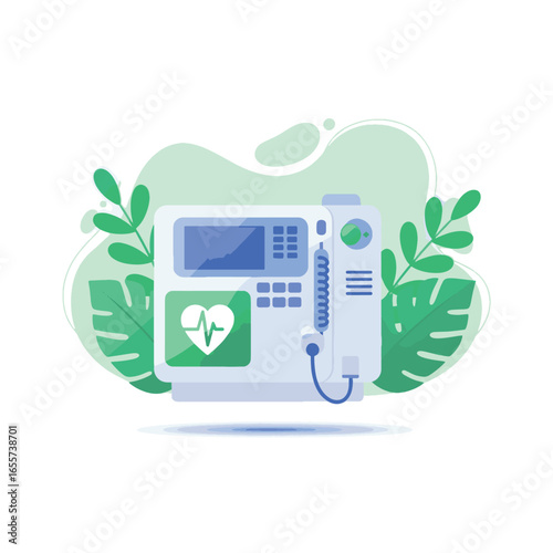 Medical Respiratory Equipment Illustration.