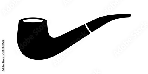 Vector Smoking Pipe Icon on White Background