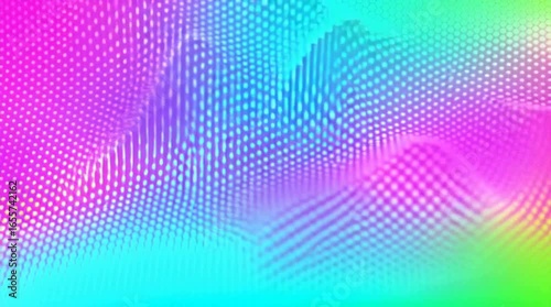 Wallpaper Mural Colorful dotted ripples and wavy forms move form left to right. Video pattern that can be used as a backdrop, an additional effect Torontodigital.ca