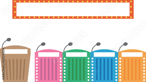 シンプルなクイズ番組のセットをイメージした素材