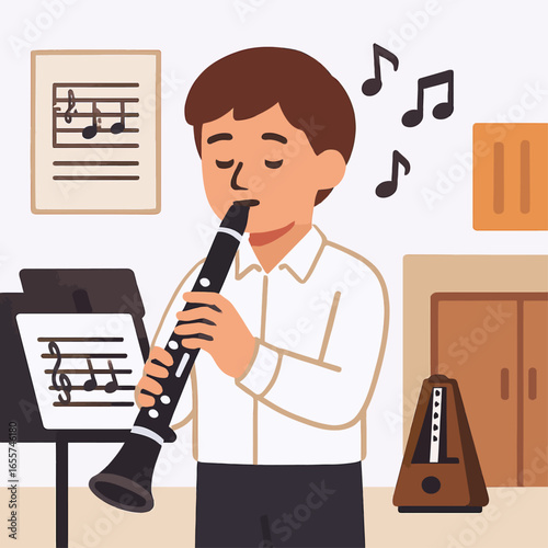 participating in music class