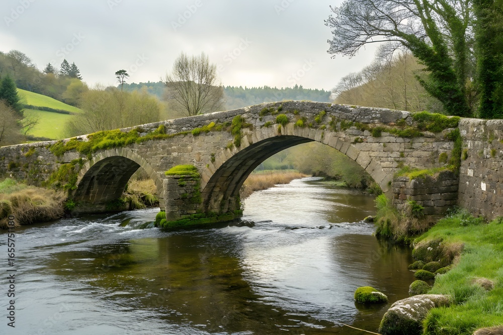 Fototapeta premium Historic Stone Bridge Landscape