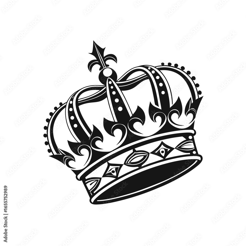 Fototapeta premium Crown icon vector, crown logo, Adobe Illustrator Artwork