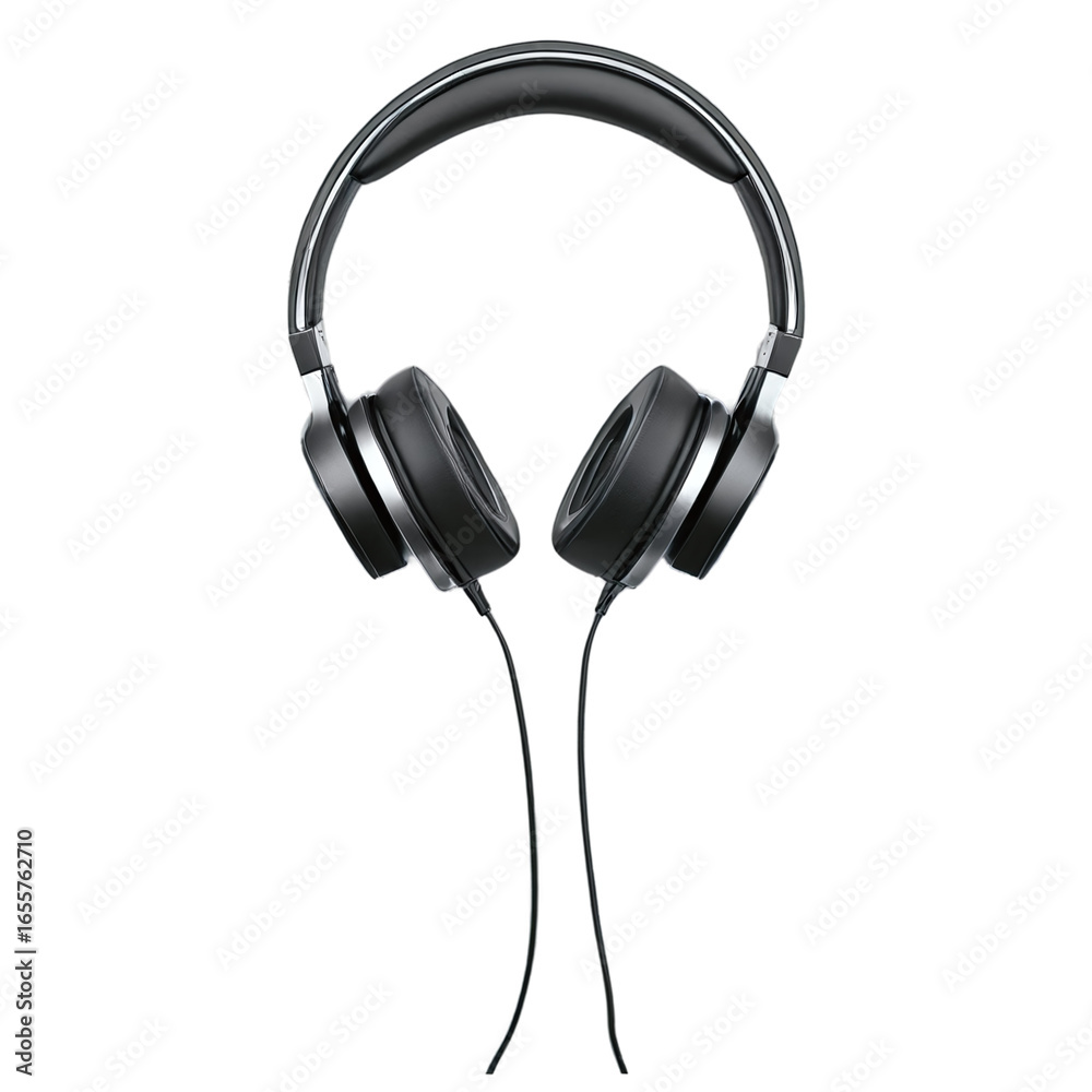 Fototapeta premium Modern Wireless Headphones Studio Photo with Transparent Background