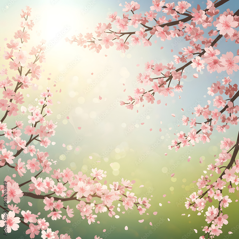 Stunning Pink Cherry Blossoms: Spring Background for Design Projects Stunning Pink Cherry Blossoms: Spring Background for Design Projects