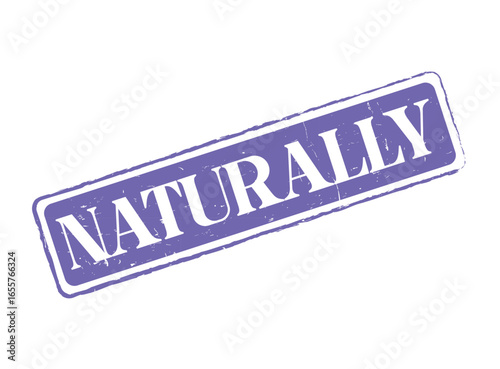 NATURALLY Rubber Stamp Seal for Natural and Pure Products