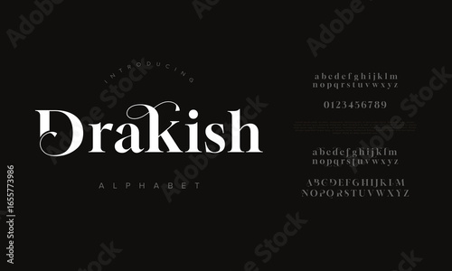 Drakish Modern Serif Alphabet Typeface