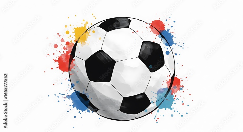Fototapeta premium Soccer ball illustration design element