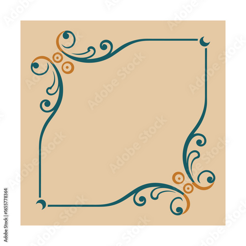Elegant Corner Scrollwork Frame in Classic Style
