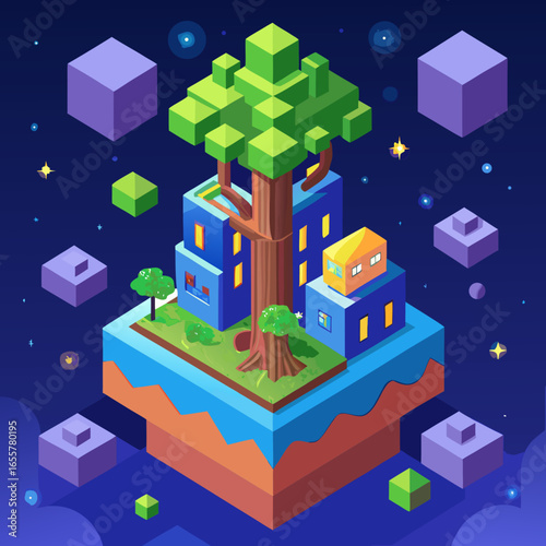 isometric view of the city