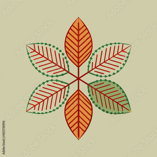 vector illustration of an abstract leaf