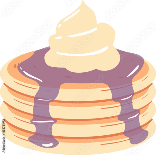 Cartoon Pancakes Illustration