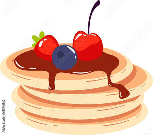 Cartoon Pancakes Illustration