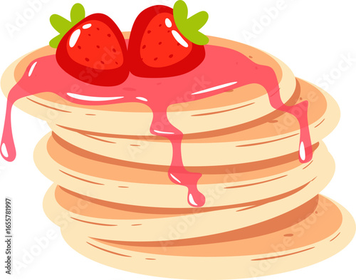 Cartoon Pancakes Illustration