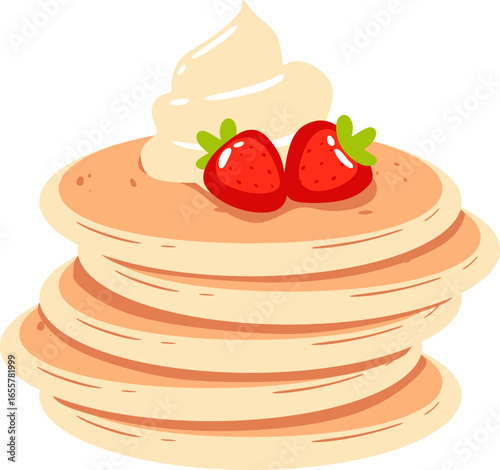 Cartoon Pancakes Illustration