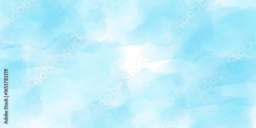 Abstract white and blue color frozen ice surface design bg. Watercolor background for textures backgrounds or wallpaper. Background of a Creative and painted cloudy sky blue watercolor background. 