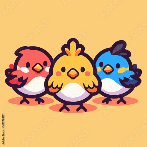 flat illustration of chick