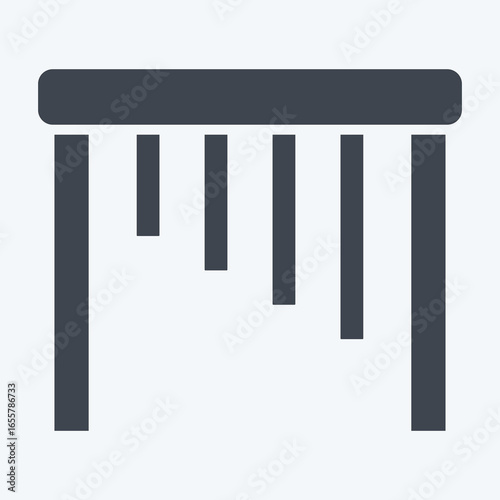 Icon Marimba. related to Instruments symbol. glyph style. design editable