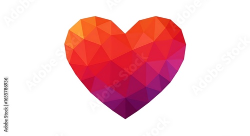 Wallpaper Mural Low poly heart graphic Torontodigital.ca