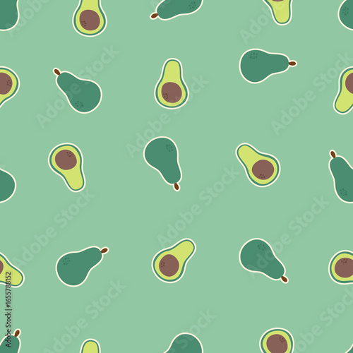 avocado fruit seamless pattern background