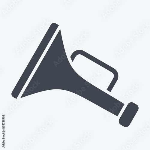 Icon Bugle. related to Instruments symbol. glyph style. design editable