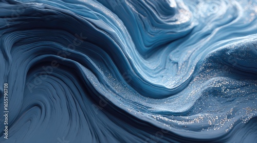 Abstract swirling blue textures