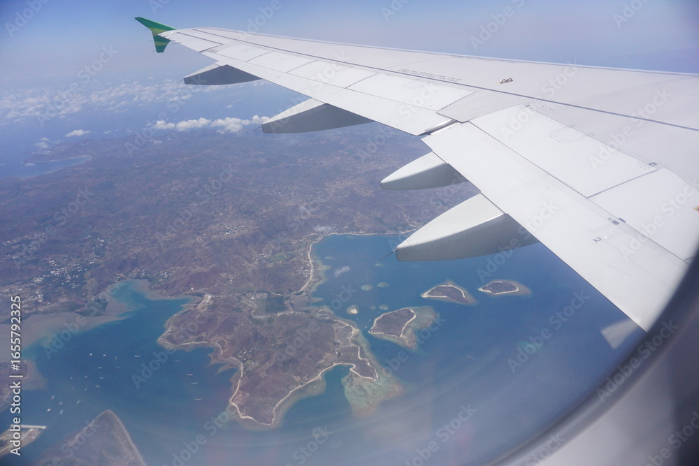 Obraz premium view from airplane window