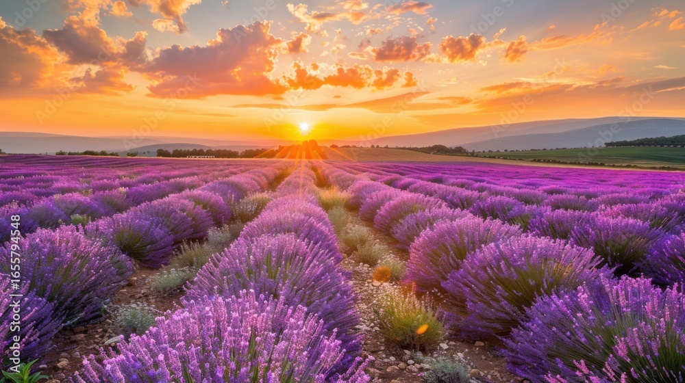 Obraz premium Purple Blooms Under the Summer Sun