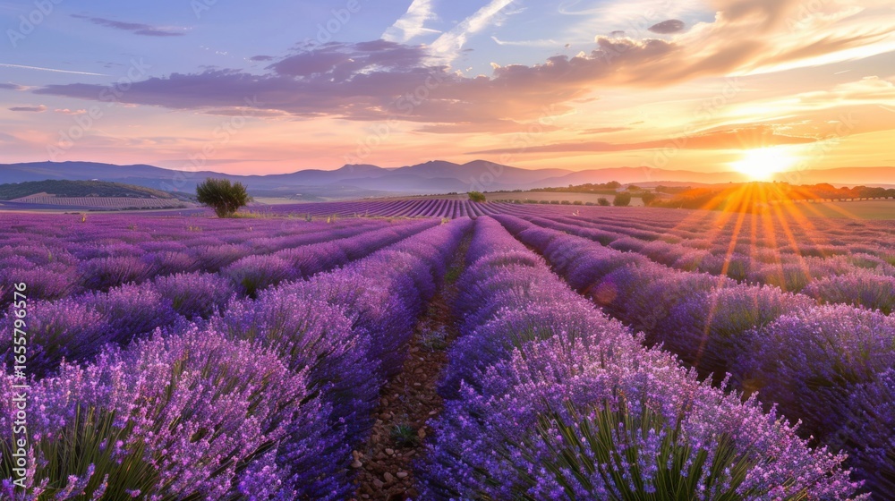 Obraz premium Purple Blooms Under the Summer Sun