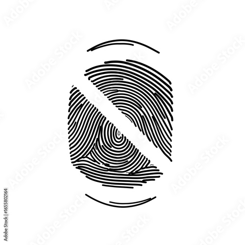 No Fingerprint Access: Data Privacy Icon
A simple, yet powerful icon symbolizing data privacy and the rejection of unauthorized biometric access