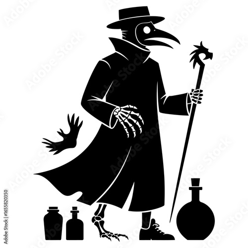 Halloween creepy plague doctor