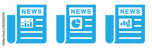 Business news icon, vector illustration