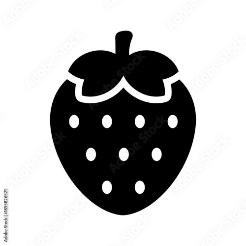 Strawberry icon vector design template in white background. EPS 10