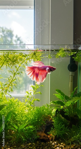 Crimson Majesty in Verdant Depths