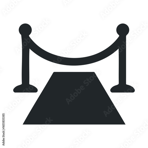Red carpet event icon depicting luxury and exclusive entry access