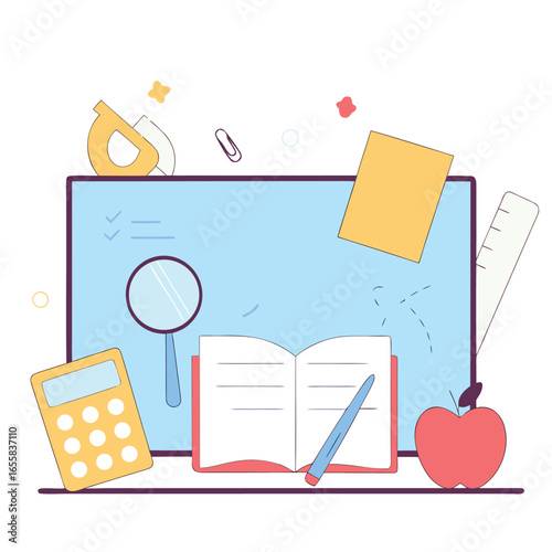 vector illustration of a sewing machine