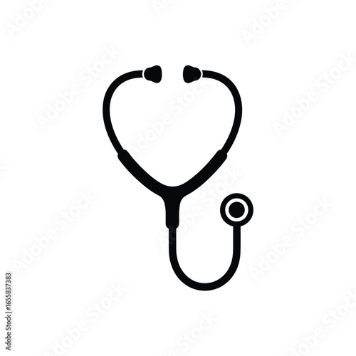 Stethoscope, a medical instrument used for listening to internal sounds of the body, representing healthcare and diagnosis