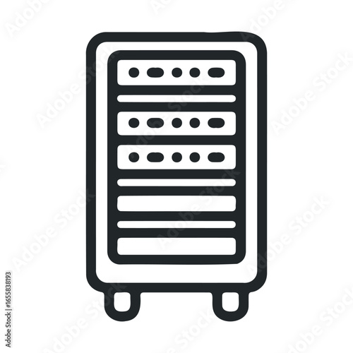 Simple server icon depicting data storage equipment