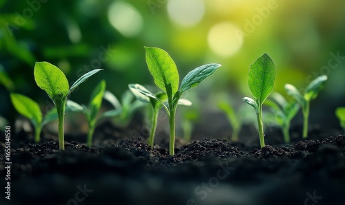 Illustration of plant growth stages, from seed to mature plant, symbolizing development, growth, and the natural cycle of life. This visual represents the ongoing process of personal, Generative AI