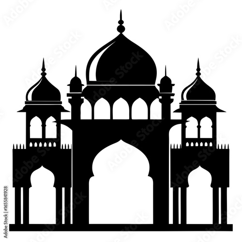 Mughal Arch Designs vector clean black silhouette design white background