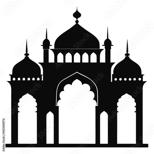 Mughal Arch Designs vector clean black silhouette design white background