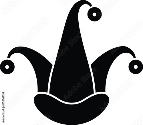 Jester Hat Silhouette Icon