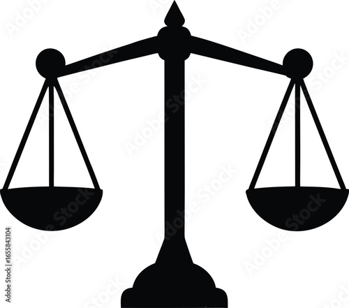 Scales of Justice Silhouette Icon