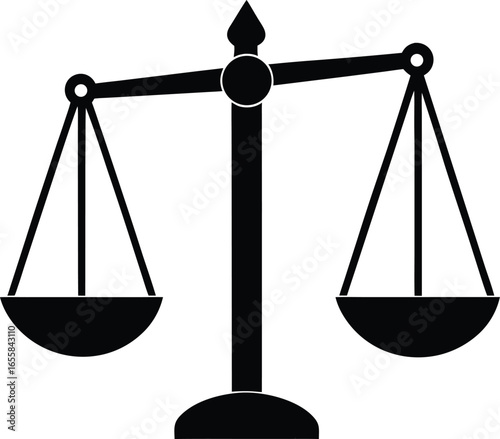 Scales of Justice Silhouette Icon