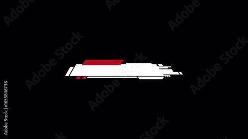 Lower third animation, geometric animation with transparent background, diagonal, lines and smooth transitions