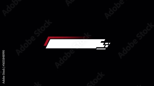 Lower third animation, geometric animation with transparent background, diagonal, lines and smooth transitions