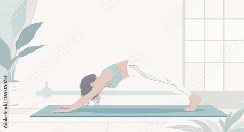 woman doing yoga
