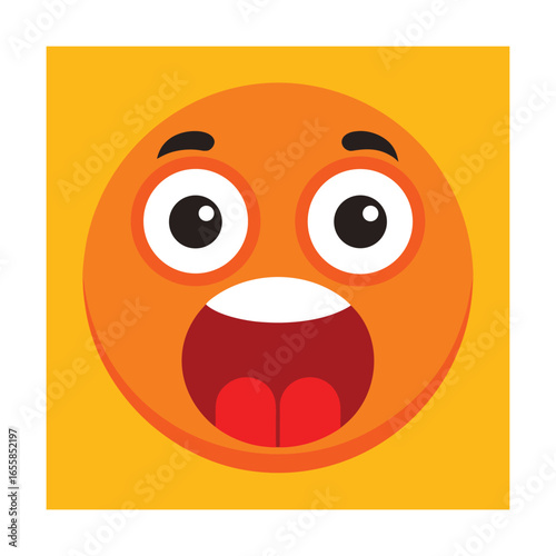 Shocked Emoji with Wide Open Mouth Expression